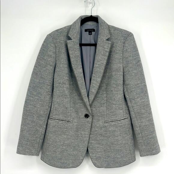 Ann Taylor Jackets & Blazers - Ann Taylor Wool Fitted Blazer Gray 12 Suit Coat Jacket Academia Quiet Luxury